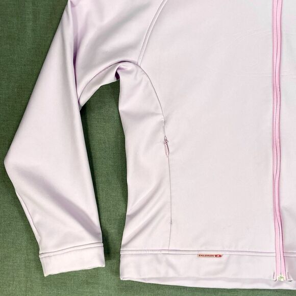 Salomon Jacket Womens L Lavender Fleece Outdoor Athletic Running Lounging Hoodie - Picture 2 of 15